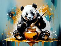 Panda bear | Feasting with honey 2.
