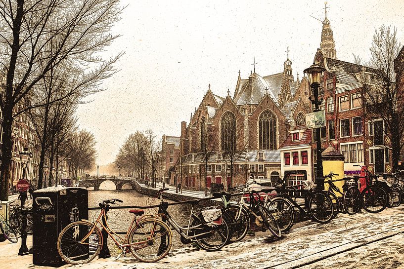 Amsterdam city centre in the winter by Hendrik-Jan Kornelis