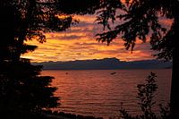 Coucher de soleil au lac de Garde