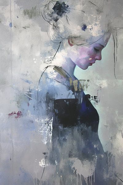 Women's portrait | Whispered Blues by Abstract Painting