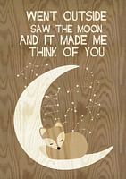 went outside saw the moon...