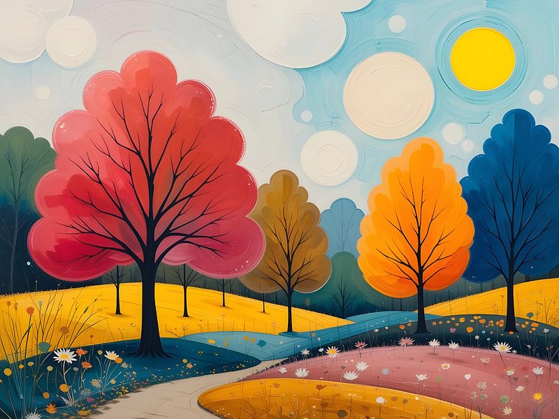 Herbstliche Baumlandschaft von HorizonArtistry