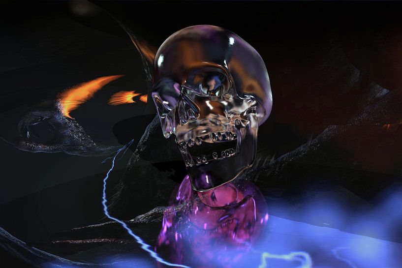 Glass Skull by Norbert Barthelmess