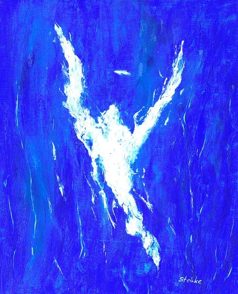 Erzengel Michael abstrakte Malerei von Sandra Steinke