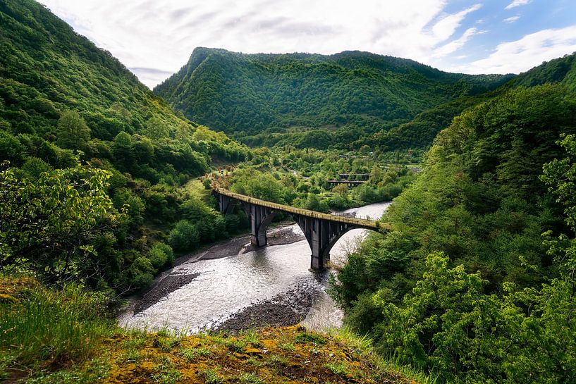 Abandoned train bridge in the mountains. by Roman Robroek - Photos of Abandoned Buildings