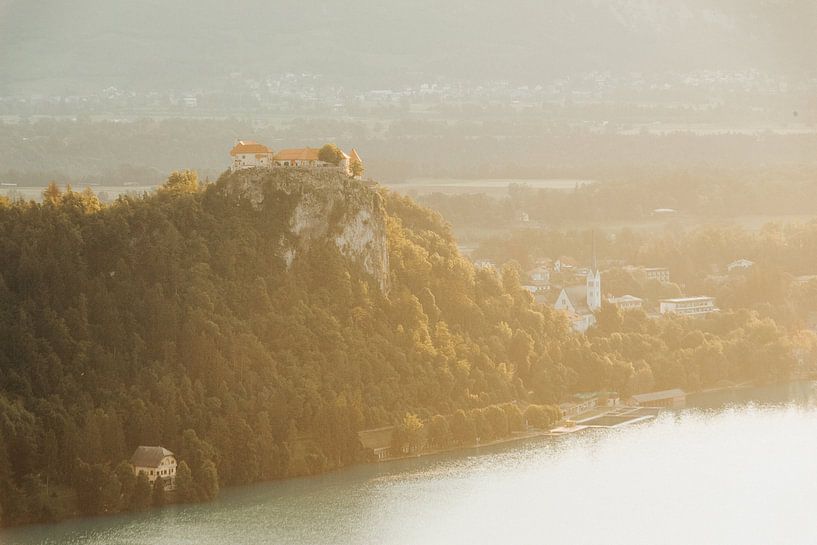 The castle of Bled at sunrise by Joep van de Zandt