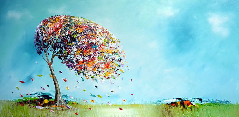 Blaue Welt von Gena Theheartofart