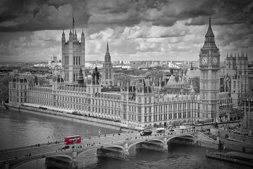 London - Westminster black &amp; white von Melanie Viola