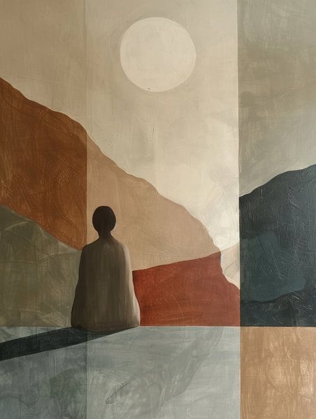 Dagdromer, modern en abstract in aardetinten van Studio Allee