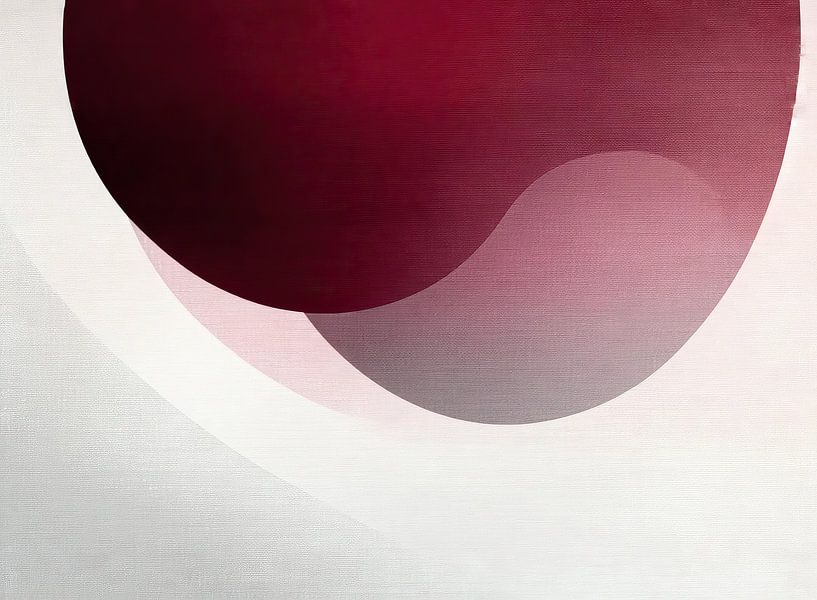 Red Pink | Red Oval by Modern Collection
