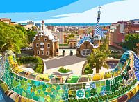 Park Guell in Barcelona, Spanien.