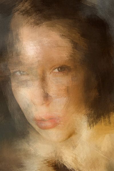 Abstraktes Porträt von Carla Van Iersel