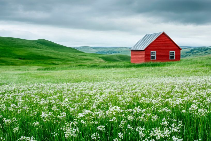 Red House Meadow by Poster Art Shop