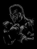 Portrait griffonné d'un boxeur