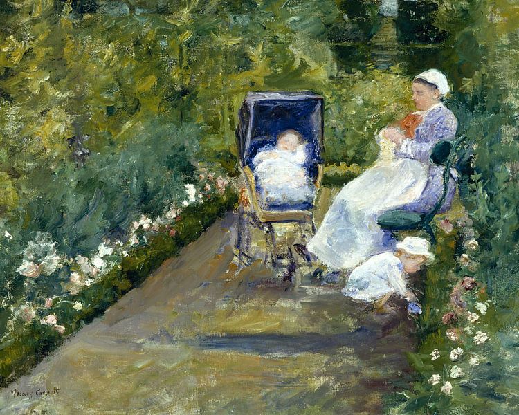 Mary Cassatt, Children in a Garden (The Nurse) - 1878 by Atelier Liesjes