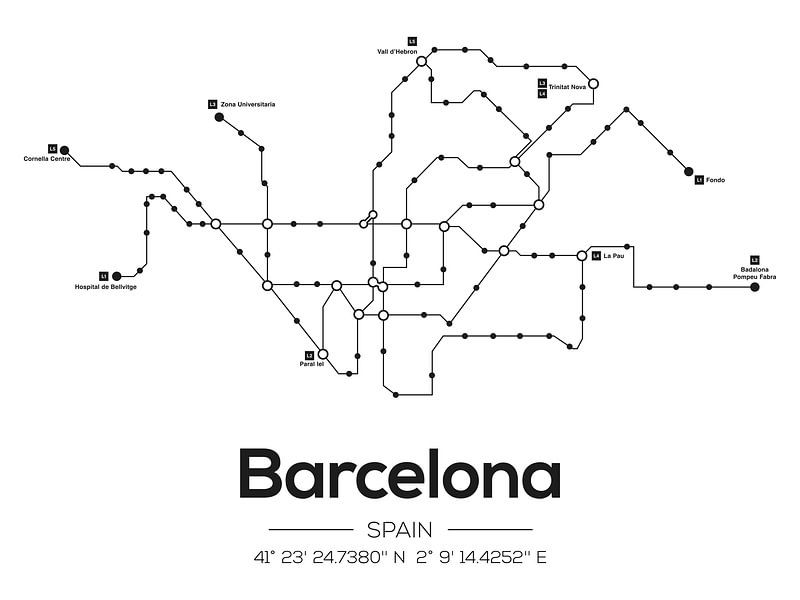 Barcelona Metro lines by MDRN HOME