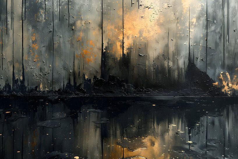 Black Painting | Black Painting | Oblong Painting by AiArtLand