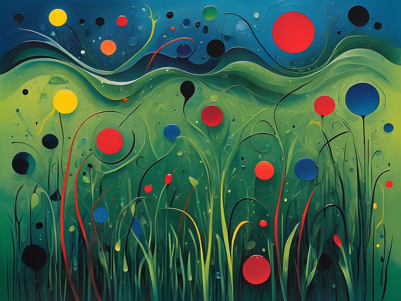 Jardin abstrait plein d'énergie et d'harmonie par Bart Veeken