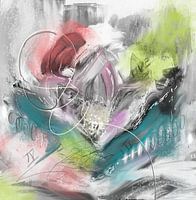 Des moments pleins de magie - Une œuvre d'art abstraite et colorée pleine de bonheur