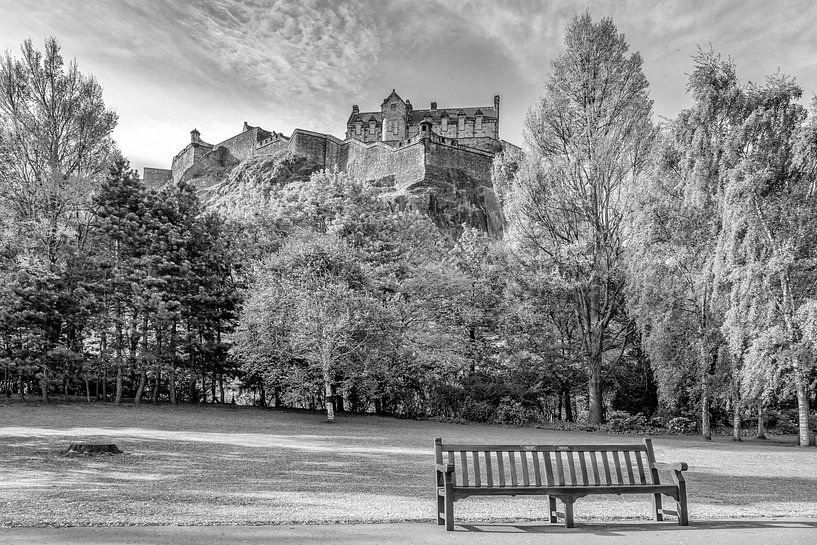 Princes Street Gardens &amp; Edinburgh Castle | Monochrome by Melanie Viola