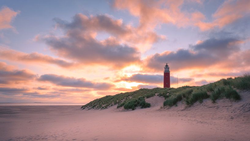 Texel-Leuchtturm bei Sonnenaufgang von Rob Sprenger