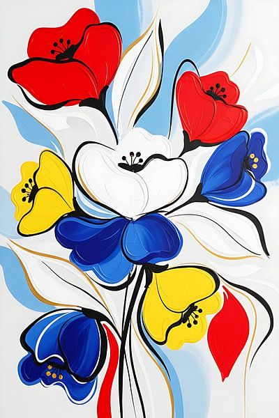 Vibrant Harmony of Flowers by Agnieszka Dybowska