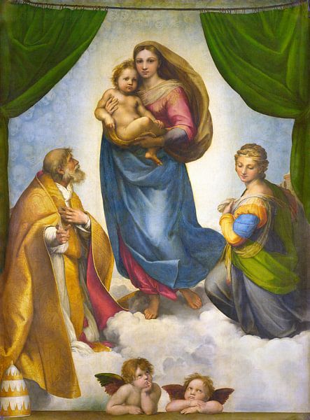 Die Sixtinische Madonna, Rafaël von Meisterhafte Meister