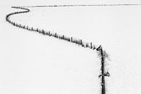 lines in snowy landscape