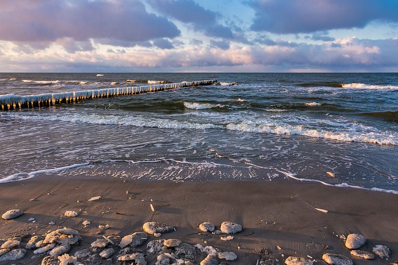 Buhne an der Ostseeküste in Zingst im Winter par Rico Ködder