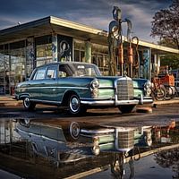 Oldtimer blue Mercedes 01