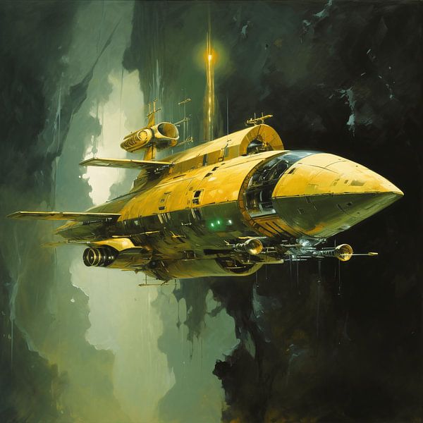 Galactic Yellow: Von Chris Voss inspiriertes Raumschiff von Surreal Media