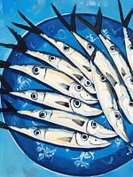 Sardines in plate