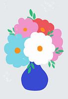 Nature morte abstraite Vase avec fleurs