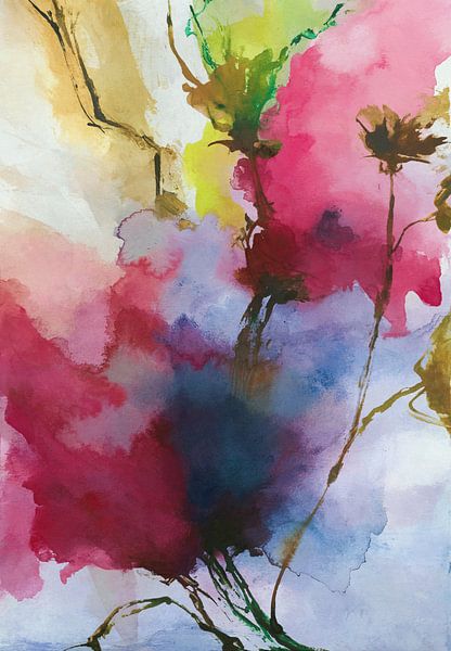 Abstract Flowers by Angel Estevez