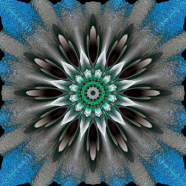 Green/blue pop flower by Nina IoKa
