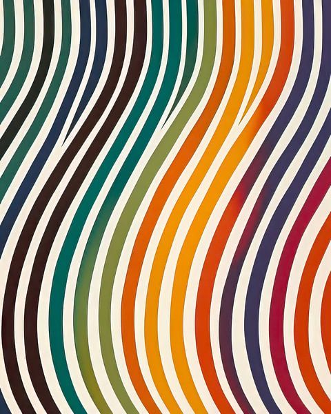 Colourful Flow: Retro-Futuristic Abstraction by Thea