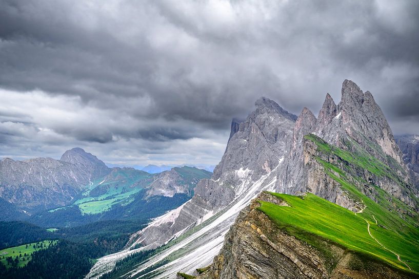 Seceda mountains cliffs in the Dolomites by Sjoerd van der Wal Photography