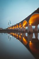 Pont Oversteek illuminé à Nijmegen