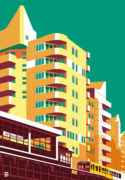 Kreuzberg, KottbusserTor, Berlin von Remko Heemskerk