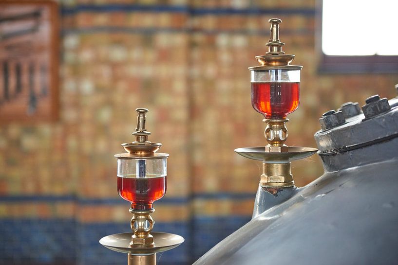 Zwei antike Schaugläser mit farbiger Flüssigkeit von Jenco van Zalk