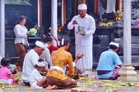 Rituele zegening, Bali.