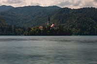 Island with church in Lake Bled, Slovenia