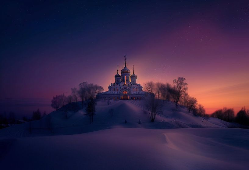 Magical rays of light in church by fernlichtsicht