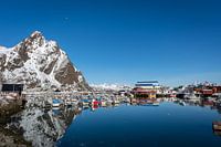 Norwegen kleiner Hafen auf den Lofoten