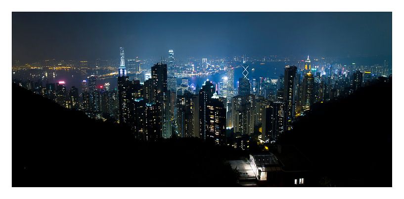 Hong Kong skyline at night by Robin Hartog
