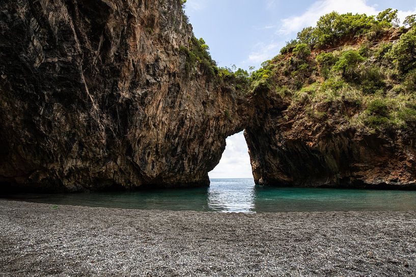 Strand einer Grotte, Bucht, Region Salerno, Italien von Fotos by Jan Wehnert