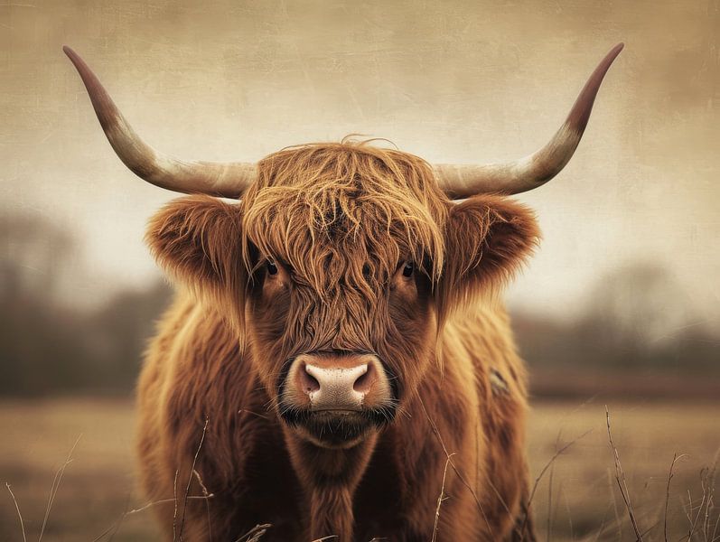 Highlander's Stare - Die Seele der Highlands - Schottischer Highlander von Eva Lee