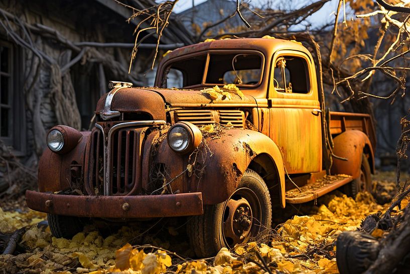 Old dilapidated vintage truck on a farm by Animaflora PicsStock