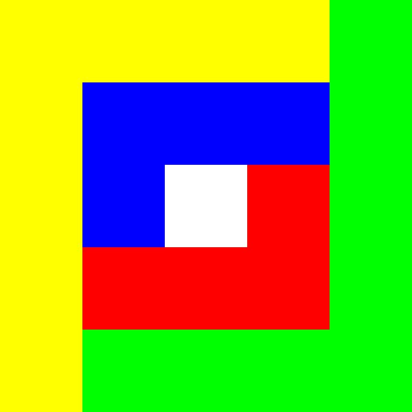 Permutation des couleurs | ID=05 | V=21 | 4xL-2 | RB-W par Gerhard Haberern