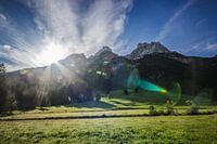 Sun behind the mountains